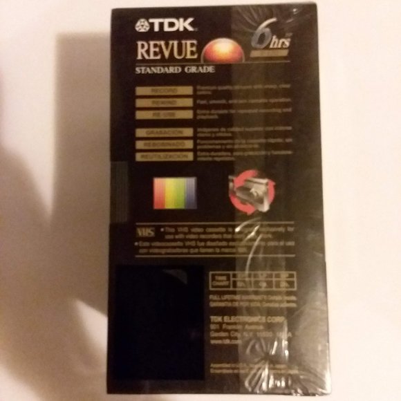 TDK T-120 SIX hour EP - NEW SEALED - Blank VHS Tapes 5 Pack - Picture 5 of 6